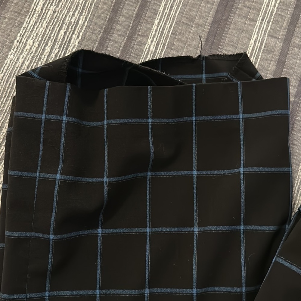 Lane Bryant Black and Blue Checkered Pants - Picture 4 of 8